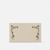 Biglietto doppio piccolo con busta<br>Cornice blu