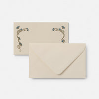 Biglietto doppio piccolo con busta<br>Cornice blu