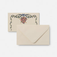 Biglietto doppio piccolo con busta<br>Fiori Edera