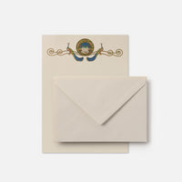 Carta da lettere - Pavoni con giardino