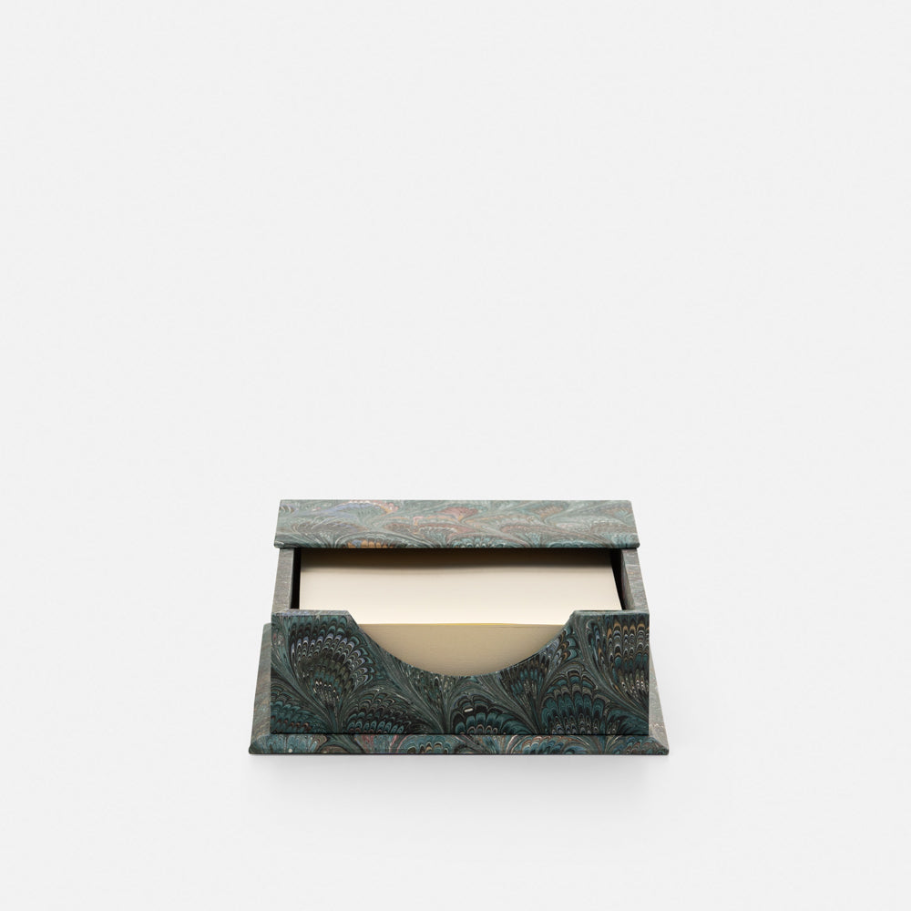Wooden Memo Holder - Peacocks
