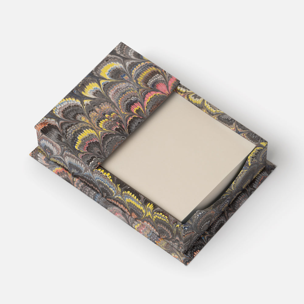 Wooden Memo Holder - Peacocks