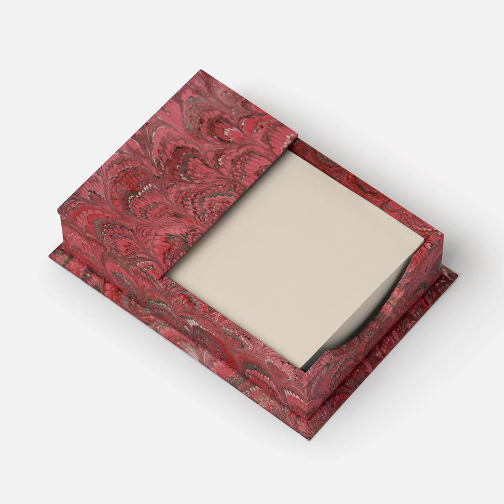 Wooden Memo Holder - Peacocks