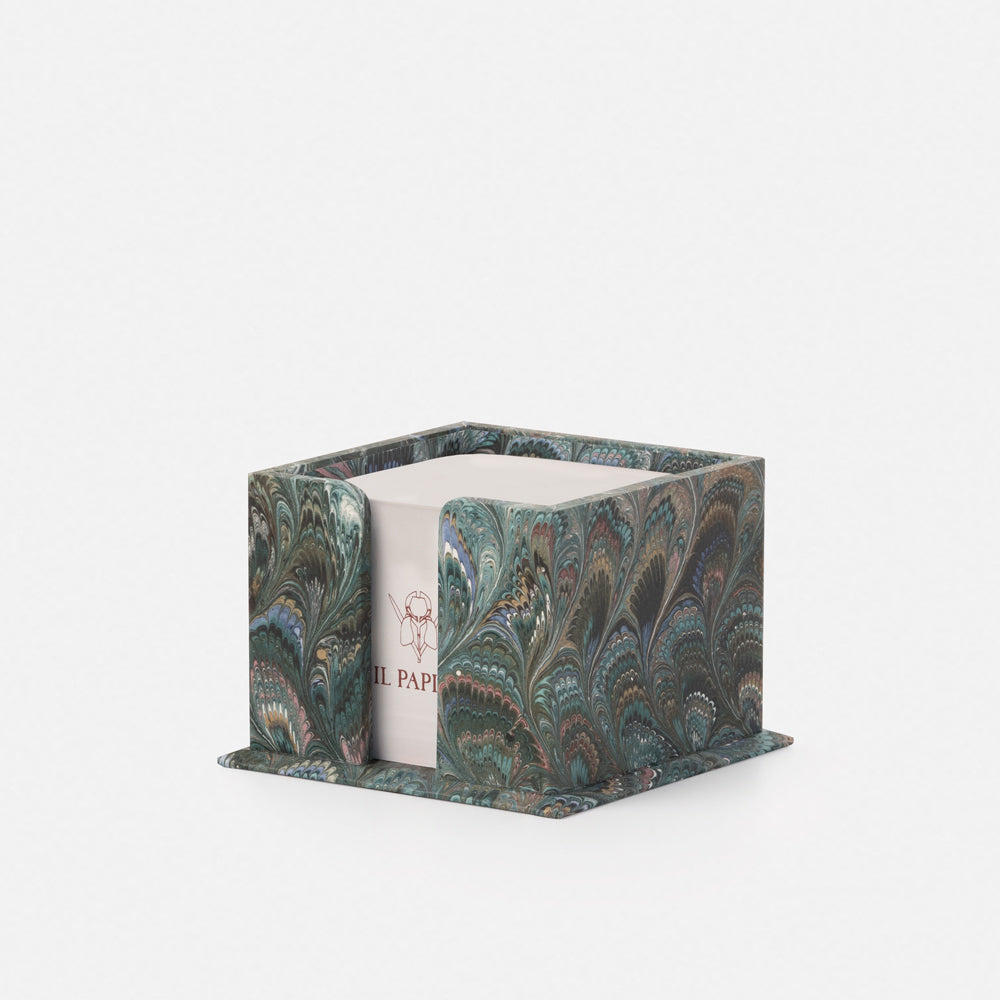 Wooden Memo Holder - Peacocks