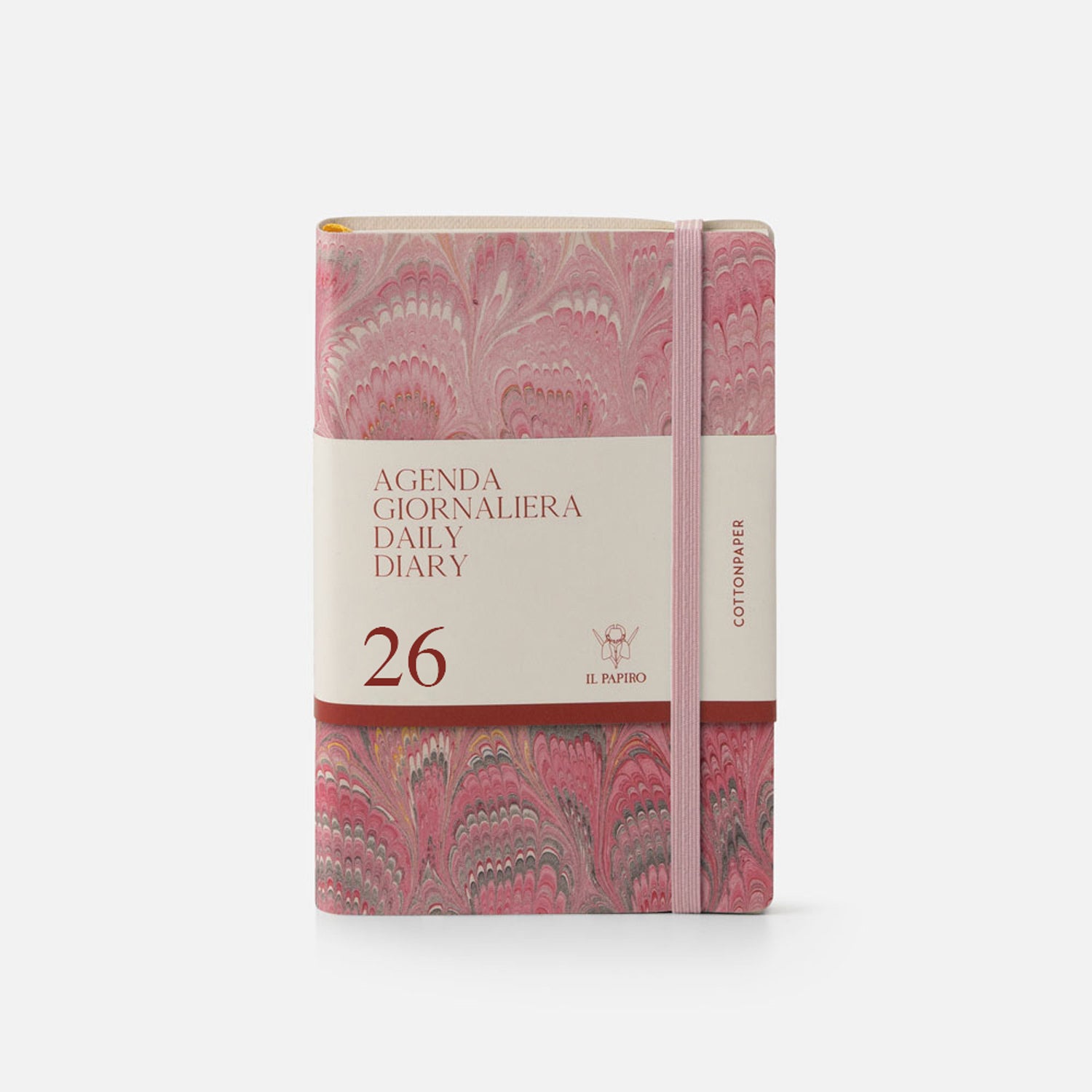 Agenda giornaliera cottonpaper con elastico - Pavoni
