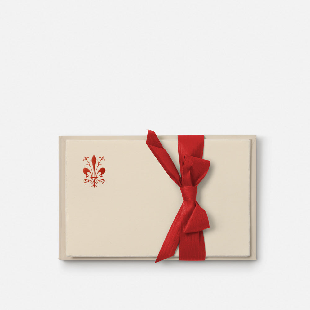 Biglietto singolo/Invito a rilievo con busta<br>Giglio Firenze