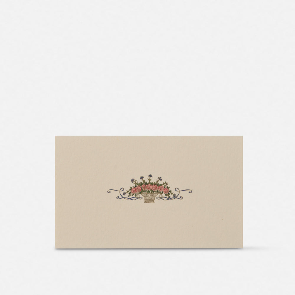 Segnaposto - Cesto di rose<br>Collezione Floreale