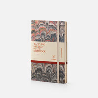 Taccuino pagine bianche con elastico<br>Copertina morbida - Collezione cottonpaper Pavoni