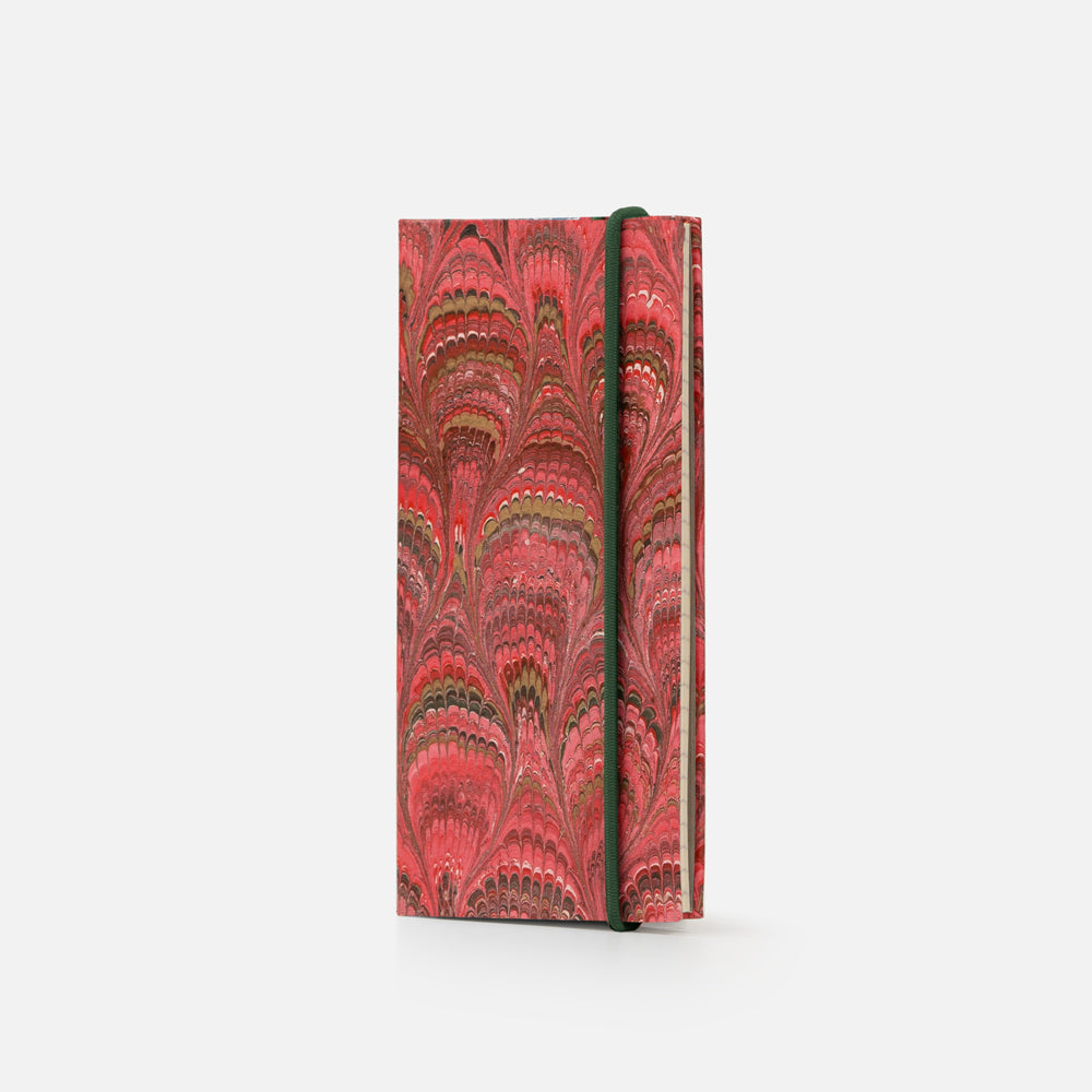 Taccuino pagine a righe con elastico<br>Copertina rigida - Collezione Pavoni