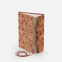 Taccuino con laccio pagine a righe<br>Copertina rigida - Xilografato