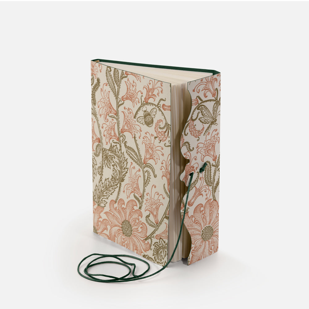 Taccuino con laccio pagine a righe<br>Copertina rigida - Xilografato