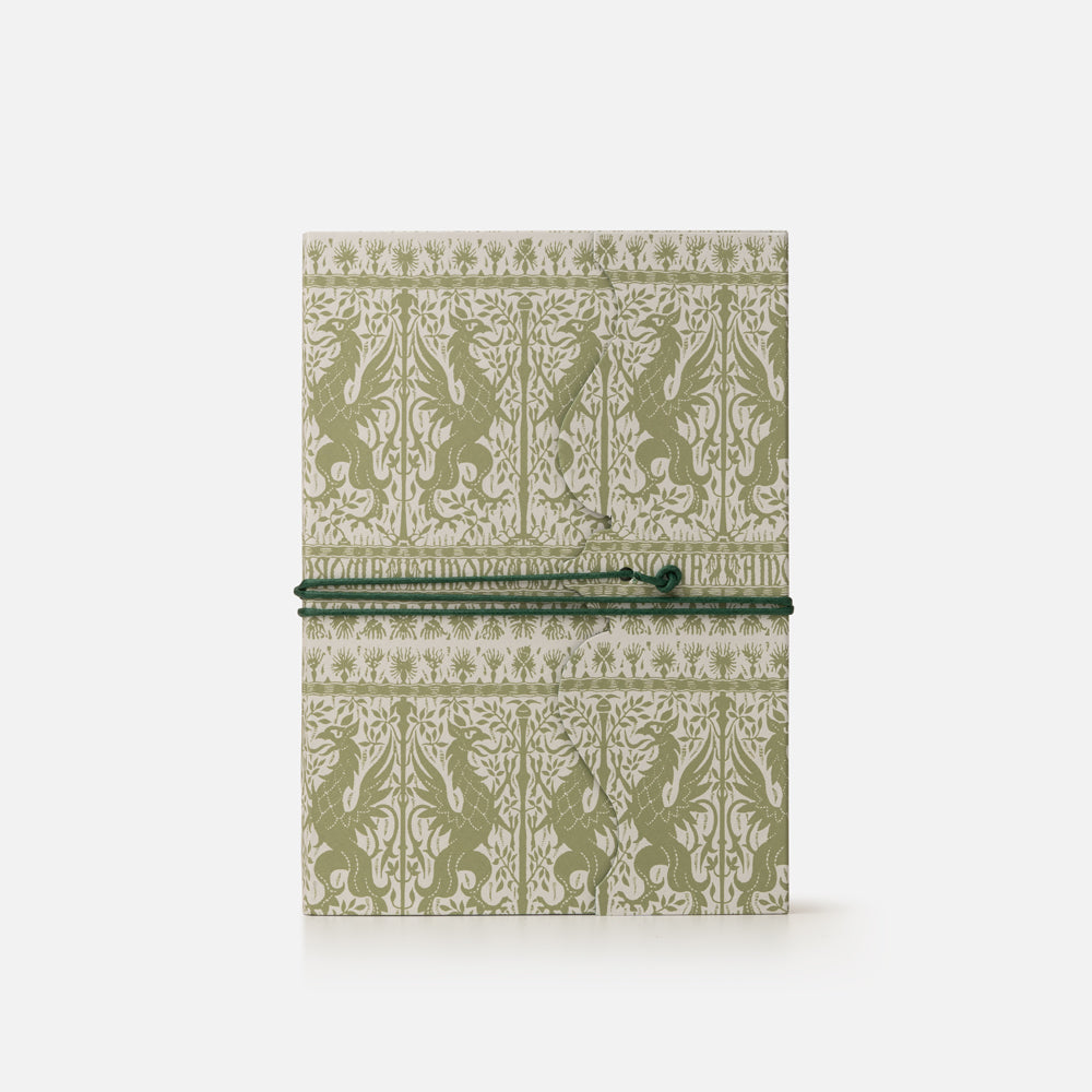 Taccuino con laccio pagine a righe<br>Copertina rigida - Xilografato
