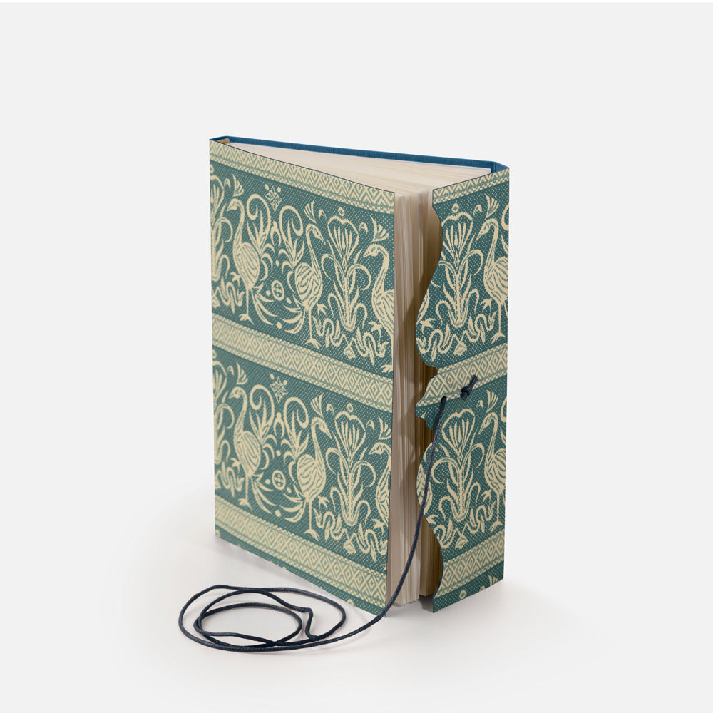 Taccuino con laccio pagine a righe<br>Copertina rigida - Xilografato