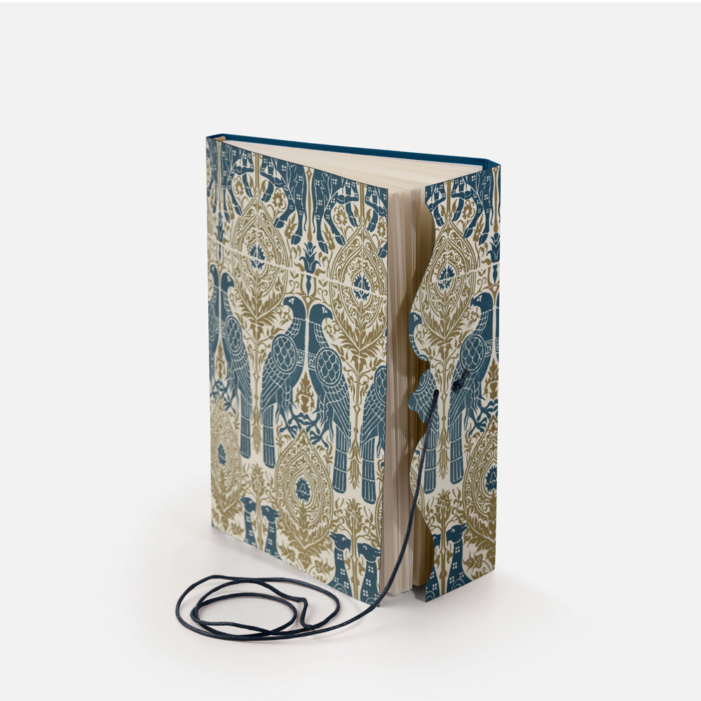 Taccuino con laccio pagine a righe<br>Copertina rigida - Xilografato
