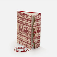 Taccuino con laccio pagine a righe<br>Copertina rigida - Xilografato