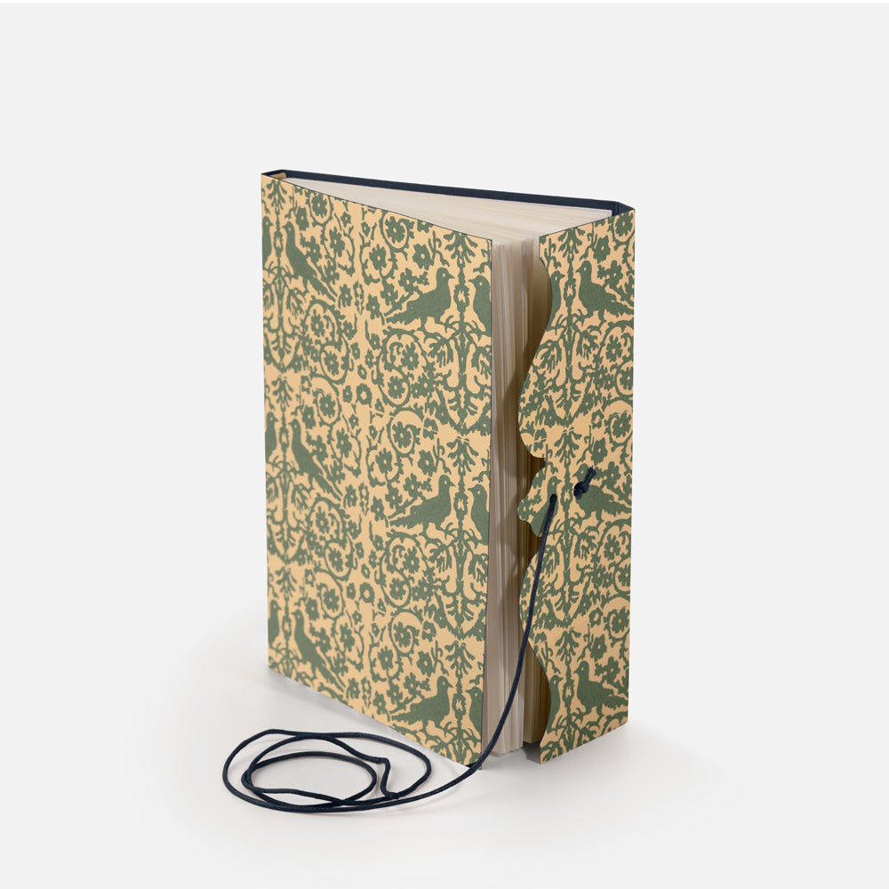 Taccuino con laccio pagine a righe<br>Copertina rigida - Xilografato