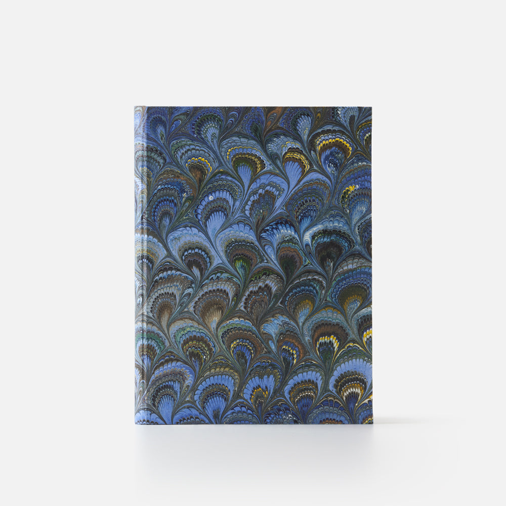 Taccuino pagine bianche<br>Copertina rigida - Collezione Pavoni