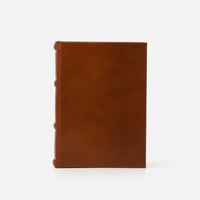 Taccuino pagine bianche<br>Copertina rigida - Pelle Marrone