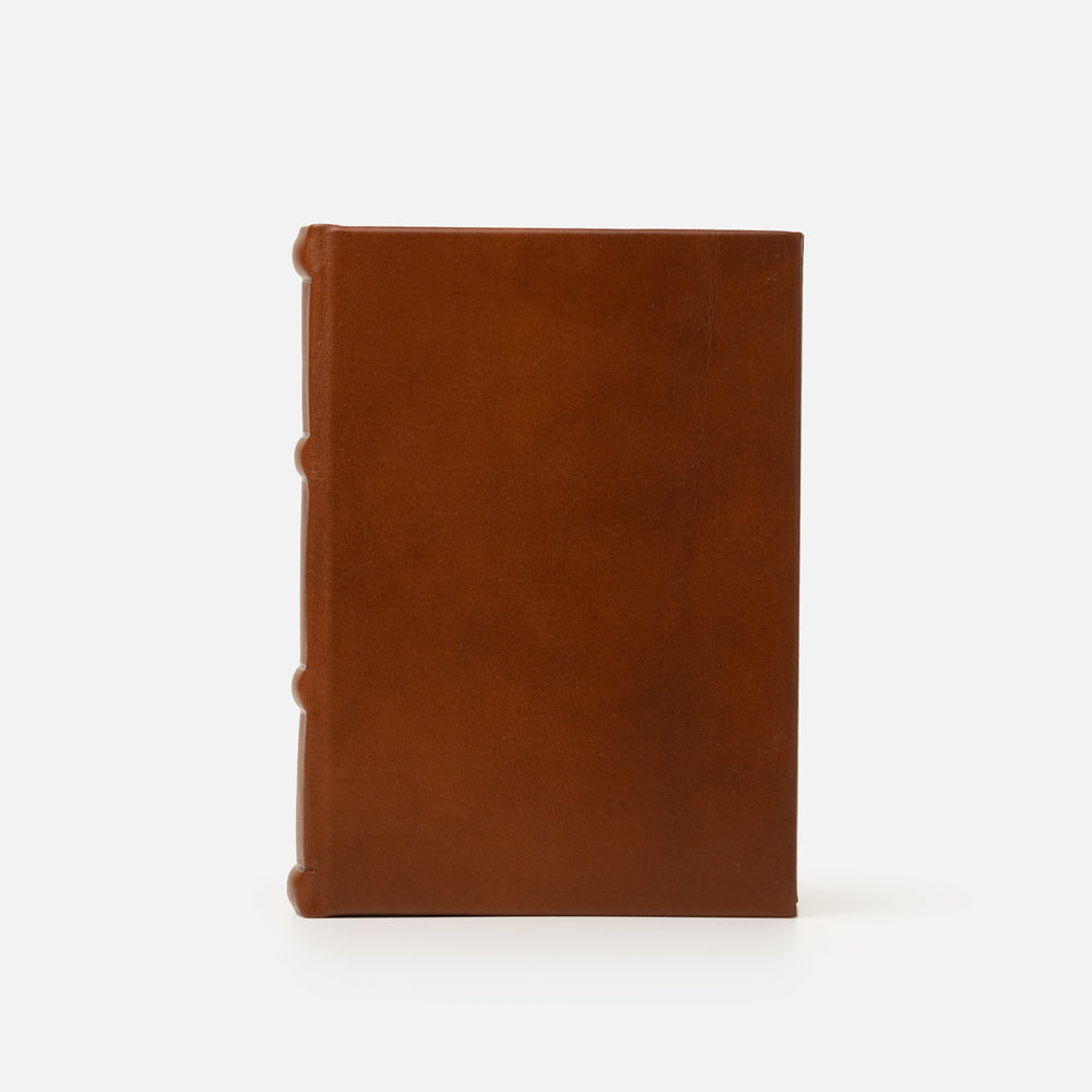 Taccuino pagine bianche<br>Copertina rigida - Pelle Marrone
