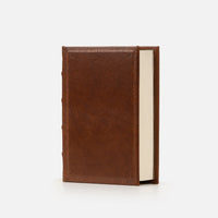Taccuino pagine bianche<br>Copertina rigida - Pelle Marrone
