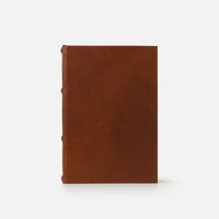 Taccuino pagine bianche<br>Copertina rigida - Pelle Marrone