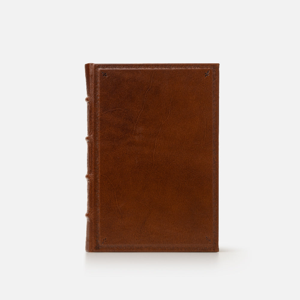 Taccuino pagine bianche<br>Copertina rigida - Pelle Marrone