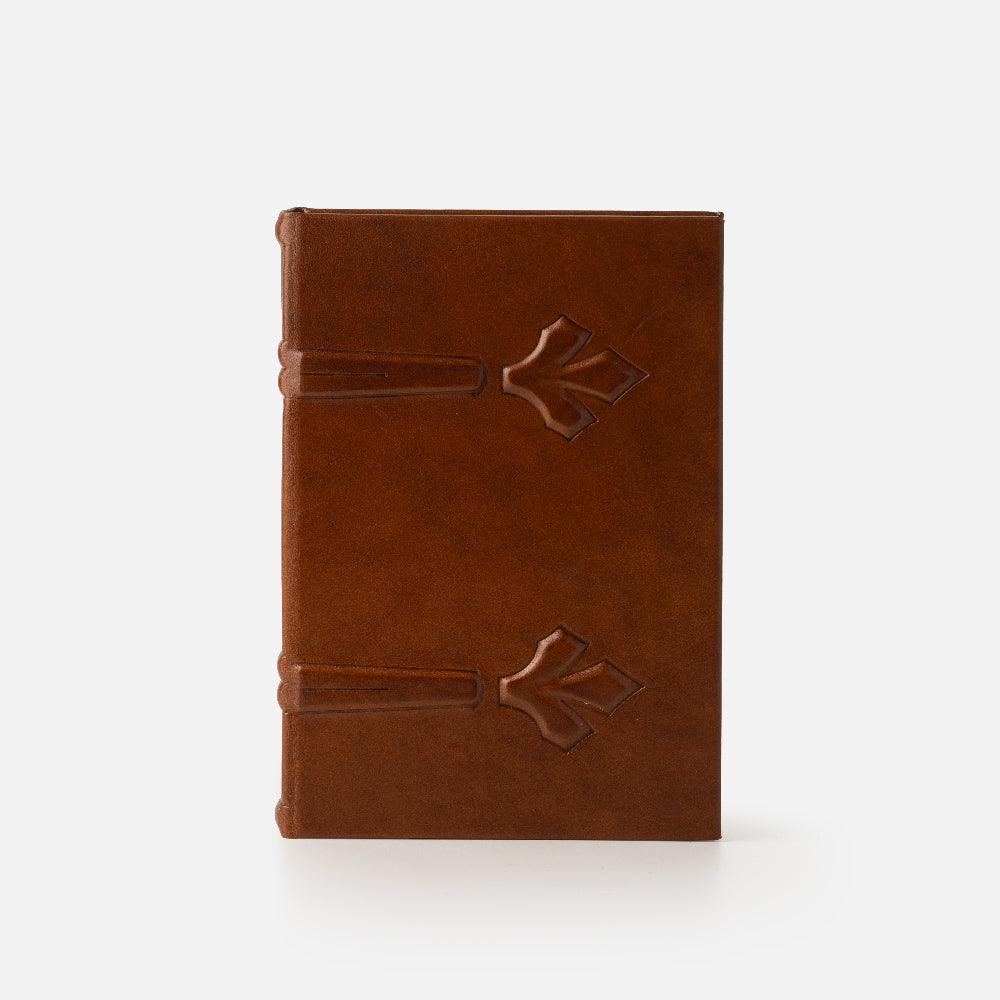 Taccuino pagine bianche<br>Copertina rigida - Pelle Marrone