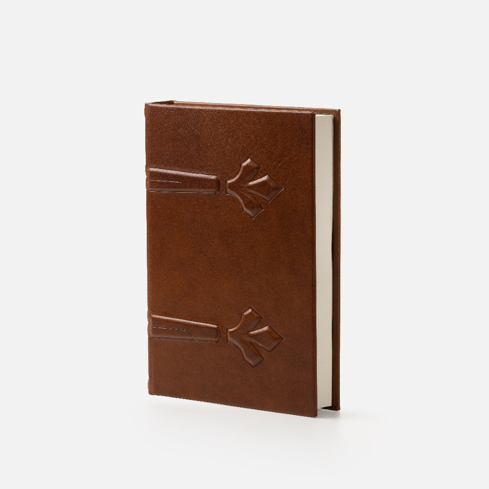 Taccuino pagine bianche<br>Copertina rigida - Pelle Marrone