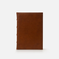 Taccuino pagine bianche<br>Copertina rigida - Pelle Marrone