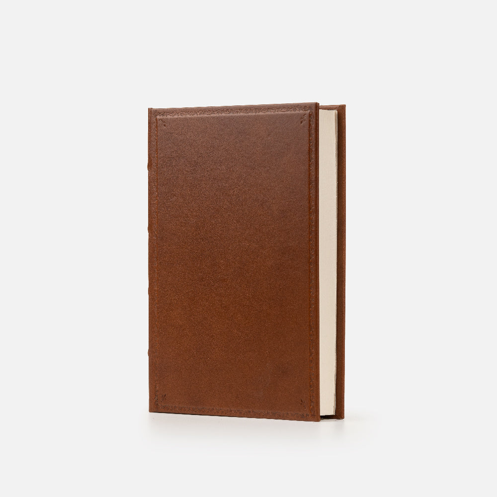 Taccuino pagine bianche<br>Copertina rigida - Pelle Marrone