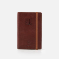Taccuino pagine bianche con elastico<br>Copertina morbida in pelle - Collezione Iniziali