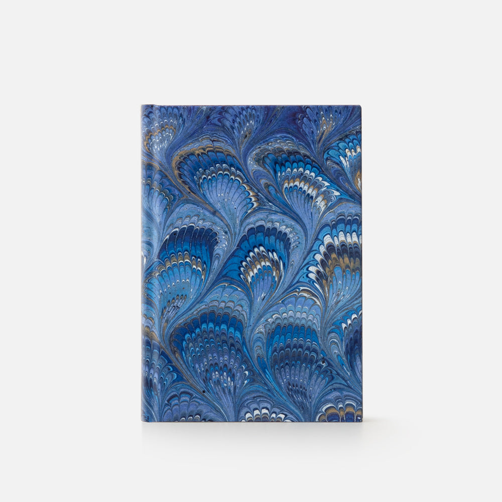 Taccuino pagine bianche<br>Copertina rigida - Collezione Pavoni