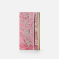 Taccuino pagine bianche con elastico<br>Copertina morbida - Collezione cottonpaper Pavoni