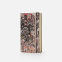 Taccuino pagine bianche con elastico<br>Copertina morbida - Collezione cottonpaper Pavoni