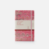 Taccuino pagine bianche con elastico<br>Copertina morbida - Collezione cottonpaper Pavoni