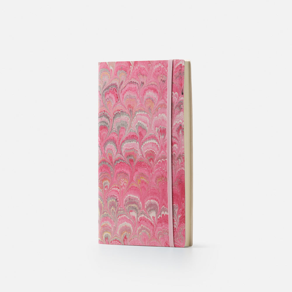 Taccuino pagine bianche con elastico<br>Copertina morbida - Collezione cottonpaper Pavoni