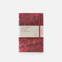 Taccuino pagine bianche con elastico<br>Copertina morbida - Collezione cottonpaper Pavoni