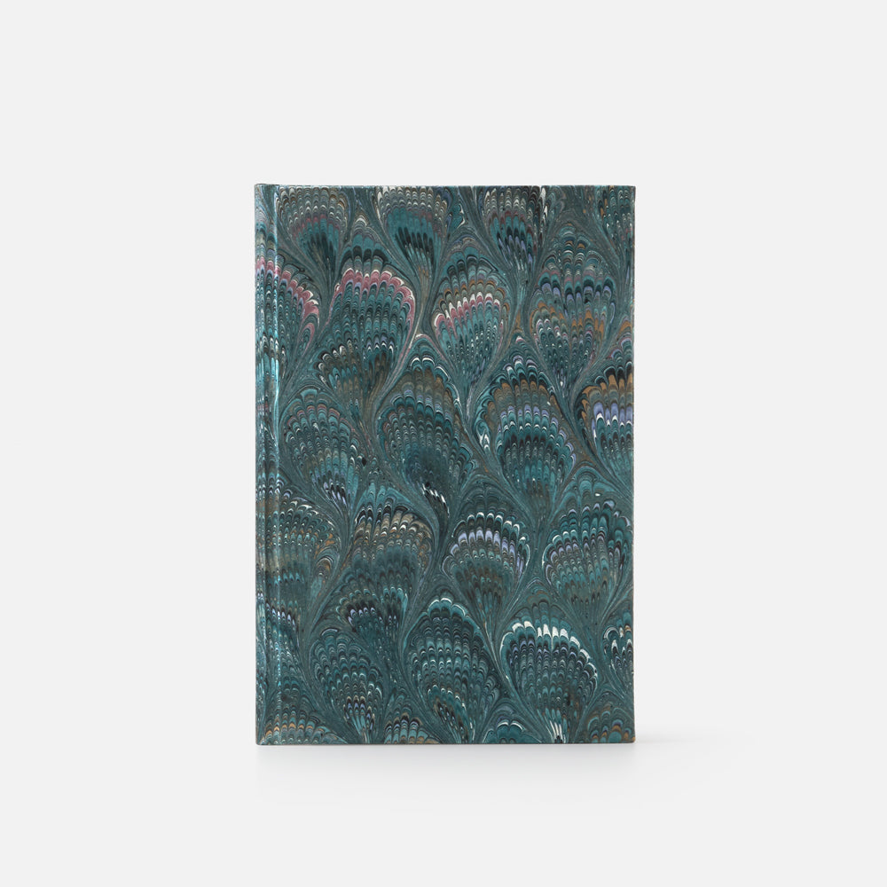 Taccuino pagine bianche<br>Copertina rigida - Collezione Pavoni