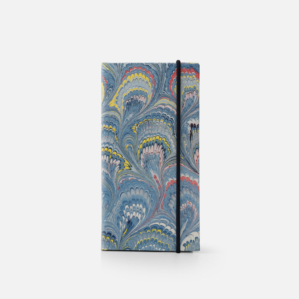 Taccuino pagine a righe con elastico<br>Copertina rigida - Collezione Pavoni