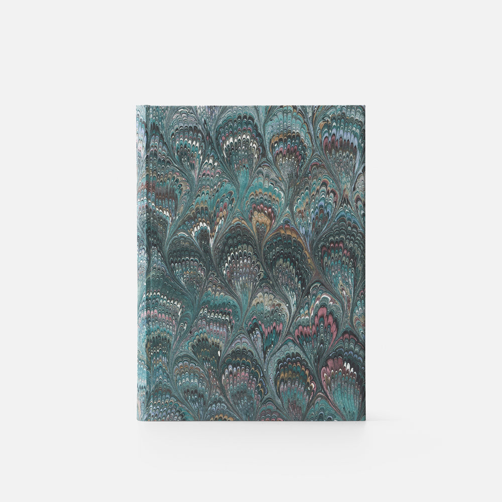 Taccuino pagine a righe<br>Copertina rigida - Collezione Pavoni