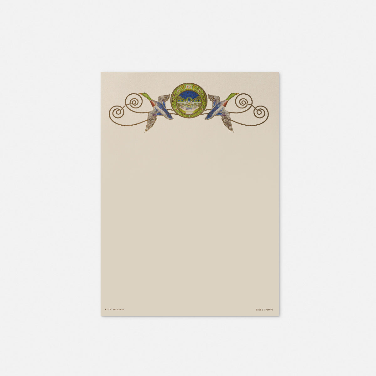 Carta da lettere - Germani con giardino
