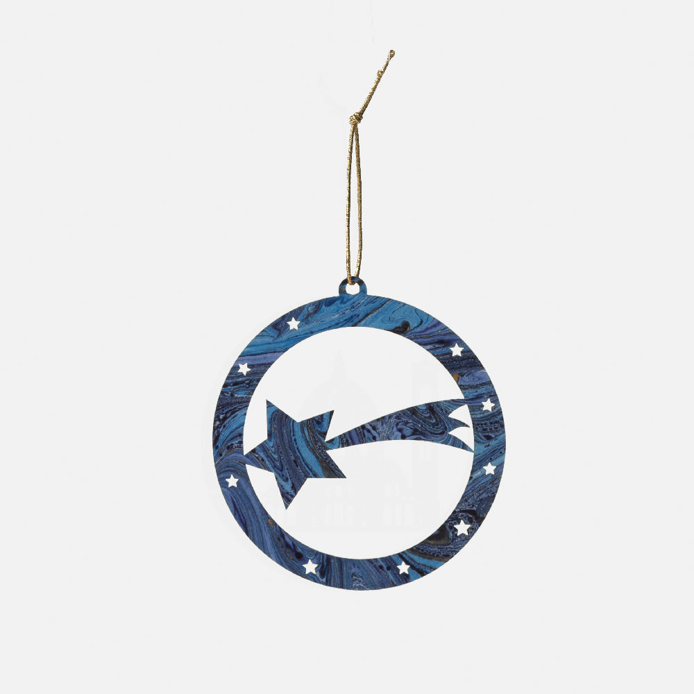 Pallina di Natale - Stella cometa<br>Collezione Marmi