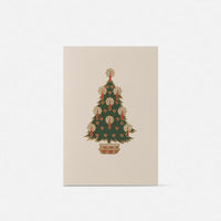 Biglietto doppio con busta<br>Albero di Natale con candele