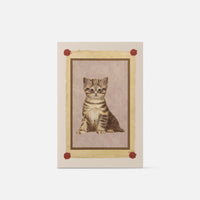 Biglietto doppio large con busta<br>Gatto grigio