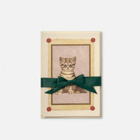 Biglietto doppio large con busta<br>Gatto grigio