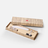 Set scrittura<br>Penna in piuma con pennino e inchiostro