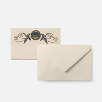 Biglietto singolo/Invito con busta<br>Germani con giardino