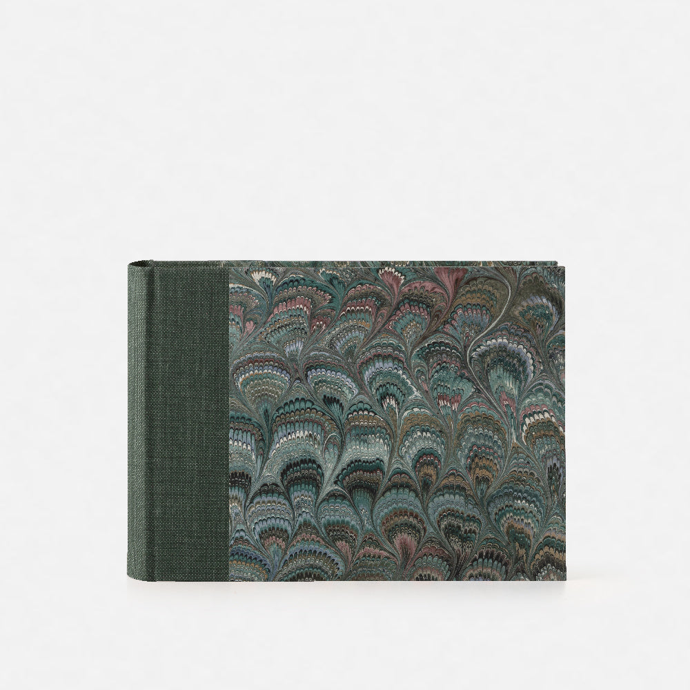 Album foto con dorso in tela<br>Copertina rigida - Collezione Pavoni