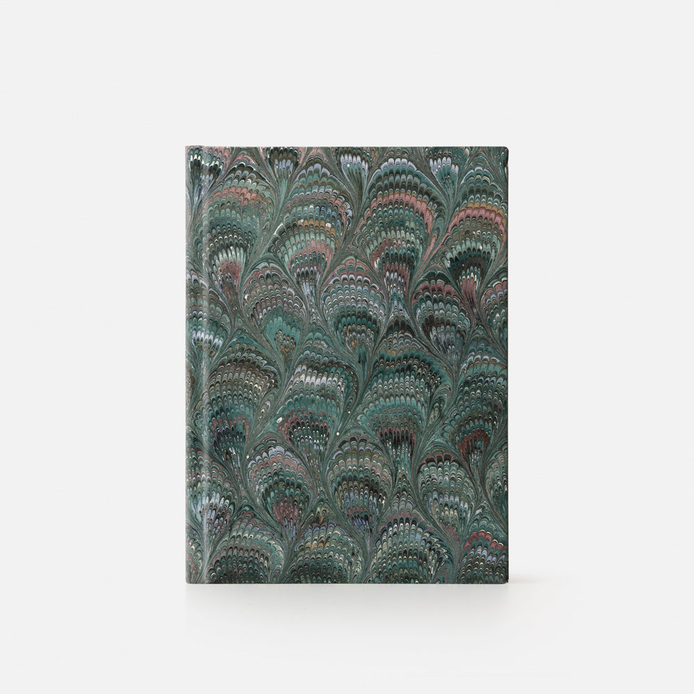 Taccuino pagine a righe<br>Copertina rigida - Collezione Pavoni