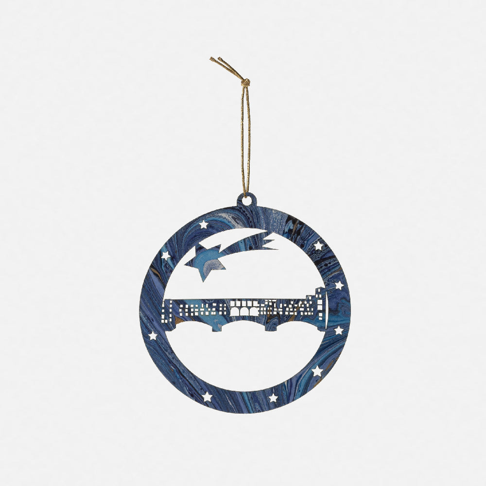 Pallina di Natale - Ponte Vecchio Firenze<br>Collezione Marmi
